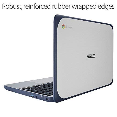 ASUS 11.6" C202SA Series 16GB Chromebook (Dark Blue/Silver) C202SA-YS02 (Renewed)
