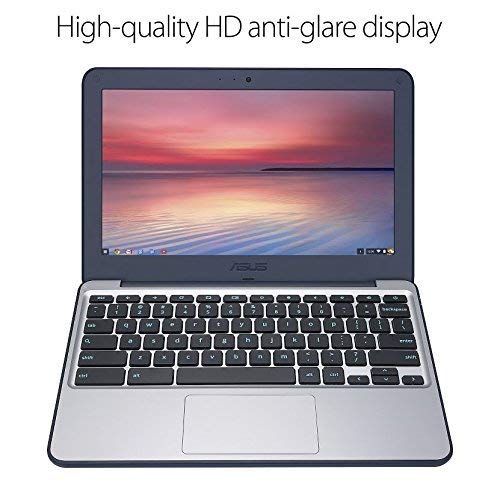 ASUS 11.6" C202SA Series 16GB Chromebook (Dark Blue/Silver) C202SA-YS02 (Renewed)