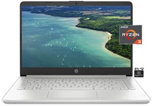 2022 hp pavilion 14”hd laptop computer, dual-core amd ryzen 3 3250u (upto 3.5ghz, beat i5-7200u), 8gb ram, 128gb ssd, usb-a&c, long battery life,win 11 s+hubxcelaccessory, natural silver
