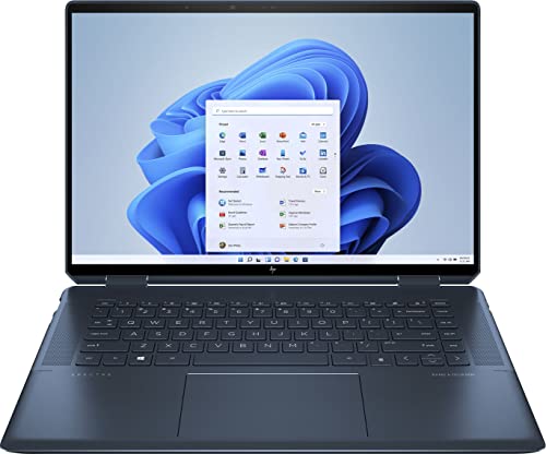 HP Spectre x360 Convertible Laptop - 16-f0013dx Intel Core i7-11390H 5.0 GHz, Iris Xe Graphics 16 GB 512 PCIe NVMe 16.0-3K+ (3072x1920) Touch W11H Nocturne Blue, 16-16.99 inches
