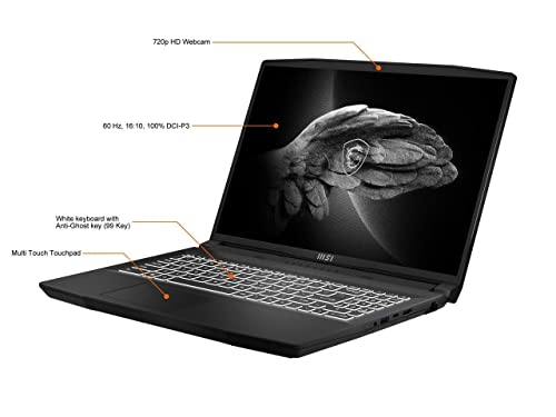 Latest MSI M16 Creator Laptop | 16" QHD+ 2560x1600 Display | Intel 14-Core i7-12700H | 32GB DDR4 1TB NVMe SSD | NVIDIA RTX 3060 6GB | WiFi 6 | HDMI | Backlit KB | Wevcam Hi-Res Audio | Win11 Pro