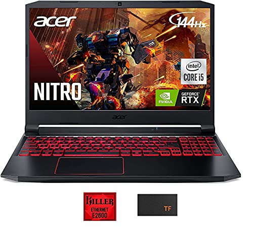 Acer Newest Nitro 5 Premium Gaming Laptop: 15.6" FHD 144Hz IPS Display, Intel Gaming H Core i5-10300H, 16GB RAM, 512GB SSD+1TB HDD, GeForce RTX 3050, WiFi-6, Backlit-KYB, DTSX, Cool Tech, Win10H, TF