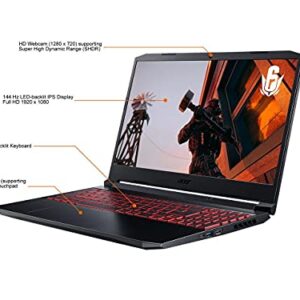 Acer Newest Nitro 5 Premium Gaming Laptop: 15.6" FHD 144Hz IPS Display, Intel Gaming H Core i5-10300H, 16GB RAM, 512GB SSD+1TB HDD, GeForce RTX 3050, WiFi-6, Backlit-KYB, DTSX, Cool Tech, Win10H, TF