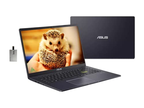 ASUS 2022 15.6" HD Laptop, Intel Pentium Silver N5030 Processor, 4GB RAM, 128GB eMMC Flash Memory, Intel HD Graphics 605, 1-Year Office 365 Personal, Black, Windows 11S, 32GB SnowBell USB Card