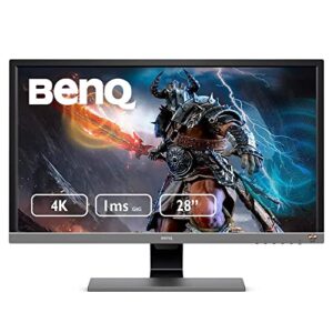 benq el2870u 28 inch 4k uhd gaming computer monitor with 1ms response time, freesync, hdr, eye-care, brightness intelligence technology with built in speakers
