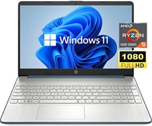 newest hp 15.6inch fhd laptop, 6-core amd ryzen 5 5500u processor, 32gb ram, 1tb ssd, bluetooth, hdmi, webcam, windows 11 home, spruce blue (hp 15 laptop)