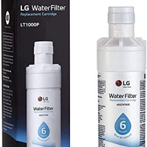 LG LT1000P - 6 Month / 200 Gallon Capacity Replacement Refrigerator Water Filter (NSF42, NSF53, and NSF401) ADQ74793501, ADQ75795105, or AGF80300704 , White