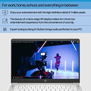 HP Chromebook 14 Laptop, Intel Celeron N4120, 4 GB RAM, 64 GB eMMC, 14" HD Display, Chrome OS, Thin & Portable, 4K Graphics, Long Battery Life, Snow White Keyboard (14a-na0210nr, 2022, Ceramic White)