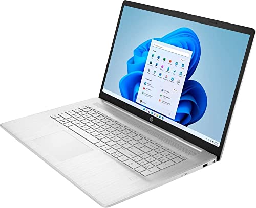 HP 17.3" FHD Laptop, AMD Ryzen 5 5500U (Beat i5-10500) 6-Core up to 4.0GHz, 8GB RAM, 256GB NVMe SSD, USB-C, Numeric Keypad, Fingerprint, HDMI, Webcam, WiFi, Win 10S, Natural Silver (Renewed)