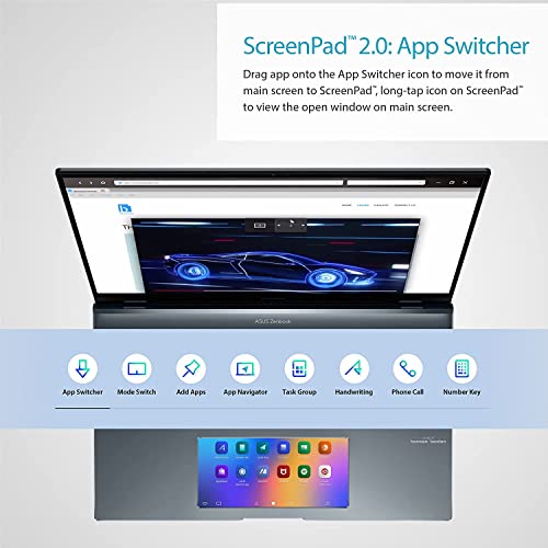 ASUS ZenBook 14”WQXGA+ 16:10 OLED Touchscreen Display Laptop | Intel Core i7-1165G7 | NVIDIA GeForce MX450 | Backlit Keyboard | Windows 11 Pro | Grey (Gray, 16GB RAM | 1TB SSD)