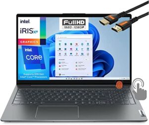 lenovo 2022 ideapad 5i laptop, 10 cores intel 12th gen i5-1235u, 15.6″ full hd touch display, 16gb ram, 1tb pcie ssd, wi-fi 6, fingerprint reader, webcam, w/hdmi cable