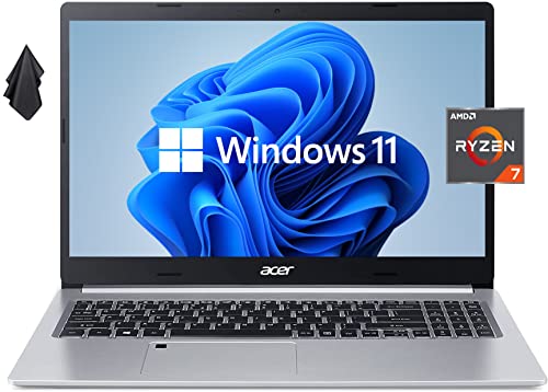 2022 Acer Aspire 5 Slim Laptop, 15.6" Full HD IPS, AMD Ryzen 7 5700U Octa-Core Processor (Beats i7-1165G7), 16GB DDR4 RAM, 1 TB PCIe NVMe SSD, WiFi 6, Backlit KB, Fingerprint Reader, Windows 11