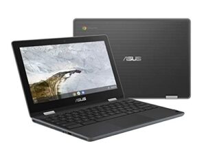 asus chromebook flip c214ma-ys02t 11.6” ruggedized and water resistant chromebook, 360 touchscreen 2 in 1, intel n4000, 4gb ddr4 ram, 32gb storage, mil std design, chrome os, stylus