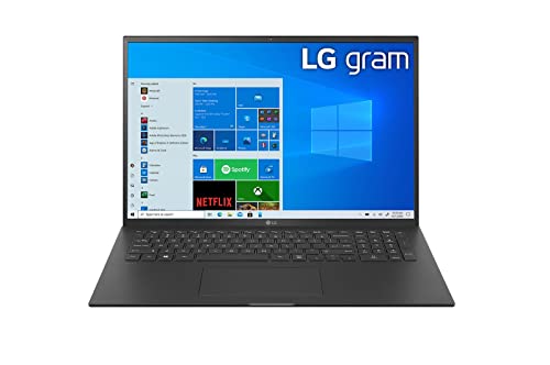 2022 LG Gram Ultralight Laptop - Full Day Battery - 17" WQXGA IPS - Intel i7-1165G7 - 16GB LPDDR4 - 512GB NVMe SSD - Iris Xe Graphics - Backlit Keyboard - WiFi6 - Windows 10 Pro w/32GB USB