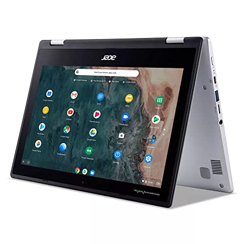 Acer 2022 Newest X360 Chromebook Spin 2-in-1 Convertible Laptop Student Business, Dual-Core Intel Celeron N4000 Processor, 11.6" HD Touch IPS, 4GB RAM, 64GB eMMC,Wi-Fi 5, Chrome OS+MarxsolCables