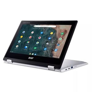 Acer 2022 Newest X360 Chromebook Spin 2-in-1 Convertible Laptop Student Business, Dual-Core Intel Celeron N4000 Processor, 11.6" HD Touch IPS, 4GB RAM, 64GB eMMC,Wi-Fi 5, Chrome OS+MarxsolCables