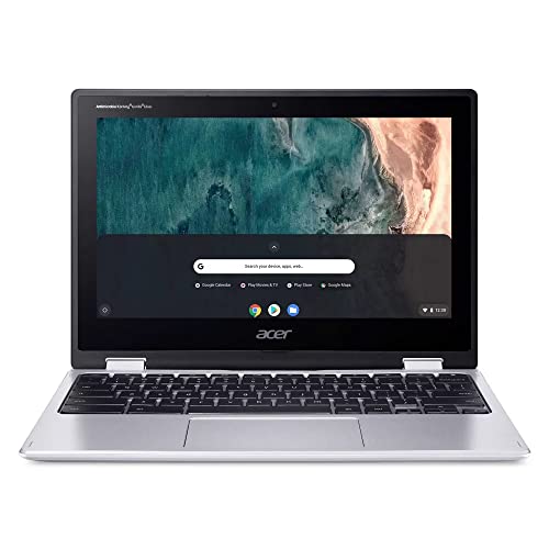 Acer 2022 Newest X360 Chromebook Spin 2-in-1 Convertible Laptop Student Business, Dual-Core Intel Celeron N4000 Processor, 11.6" HD Touch IPS, 4GB RAM, 64GB eMMC,Wi-Fi 5, Chrome OS+MarxsolCables