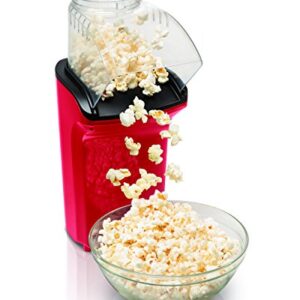 Hamilton Beach Electric Hot Air Popcorn Popper, Healthy Snack, Makes up to 18 Cups, Red (73400)