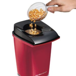 Hamilton Beach Electric Hot Air Popcorn Popper, Healthy Snack, Makes up to 18 Cups, Red (73400)