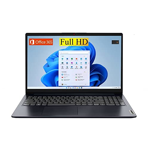 Lenovo 2022 Newest Ideapad Slim Laptop: 15.6" FHD Display, 4-Core Intel Pentium N6000, 12GB RAM, 512GB SSD, 1-Year Office 365 Personal, UHD Graphics, WiFi6, Bluetooth, DolbyAudio, Win11S, TF