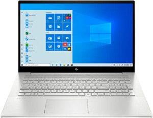 hp envy 17.3 inch fhd touch-screen 512gb ssd + 32gb optane i7 2-in-1 laptop (12gb ram, quad-core i7-1065g7, geforce mx330, windows 10 home) natural silver 17m-cg0013dx