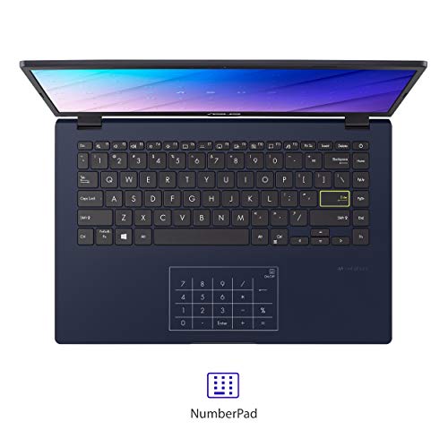 ASUS L410 MA-DB04 Ultra Thin Laptop, 14” FHD Display, Intel Celeron N4020 Processor, 4GB RAM, 128GB Storage, NumberPad, Windows 10 Home in S Mode, Star Black (Renewed)