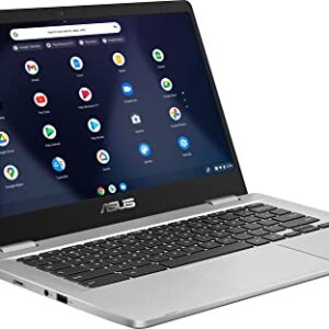 2022 Premium ASUS Thin Light Chromebook Laptop, 14" FHD Nano-Edge Display, Intel Celeron N3350 (Upto 2.4GHz), 4GB RAM, 32GB eMMC,Webcam, WiFi, Bluetooth, Long Hour Battery, Chrome OS +HubxcelAccessory