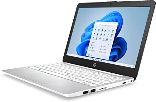 HP Stream Laptop 11-AK0053DX 11.6" Intel Celeron N4120, Intel UHD Graphics 600, 4GB DDR4 RAM, 64GB eMMC, Windows 11 Home in S Mode, Diamond White (Renewed)