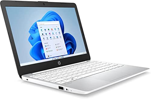 HP Stream Laptop 11-AK0053DX 11.6" Intel Celeron N4120, Intel UHD Graphics 600, 4GB DDR4 RAM, 64GB eMMC, Windows 11 Home in S Mode, Diamond White (Renewed)
