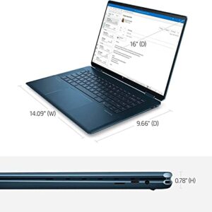 Spectre x360 16" 2-in-1 3K QHD+ Touchscreen (Intel 12th Gen i7-12700H, 16GB RAM, 512GB SSD, Stylus) Home & Business Laptop, Long-Battery Life, Fingerprint, Backlit, Thunderbolt 4, Win 11 Home