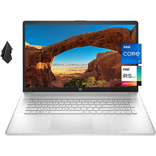 2022 Newest HP 17 Laptop, 17" HD+ Anti-Glare Screen, 11th Gen Intel Core i7-1165G7, Intel Iris Xe Graphics, 32 GB RAM, 1 TB PCIe SSD, Long Battery Life, Webcam, Mics, Windows 11