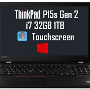 Lenovo ThinkPad P15s 15.6" FHD Touchscreen (Intel i7-1165G7, 32GB RAM, 1TB PCIe SSD, Quadro T500) Mobile Workstation Business Laptop, Backlit, FP, 2 x Thunderbolt 4, Windows 10 Pro, 3-Yr WRT