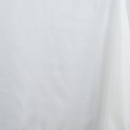 TABLECLOTHSFACTORY Round Corner Polyester Rectangle Tablecloths 90" x 156" - Ivory