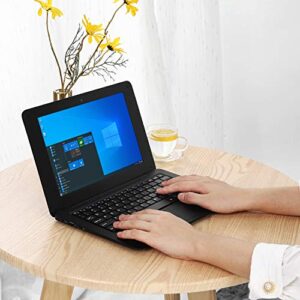 Goldengulf Windows 10 Computer Laptop Mini 10.1 Inch 32GB Ultra Thin and Light Netbook Intel Quad Core CPU PC HDMI WiFi USB Netflix YouTube (Black)