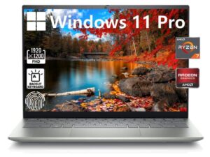 dell inspiron 5425 [windows 11 pro] business laptop, 14”fhd display, amd ryzen7 5825u, 16gb ram, 512gb ssd, backlit keyboard, fingerprint reader, usb-c, hdmi, wifi 6, long battery life, pebble green