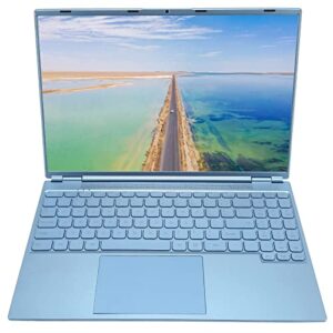 16 inch laptop, 2.4g 5g wifi 1920x1200 hd ips display portable laptop, 12gb high bandwidth onboard ddr4 ram, full size backlit keyboard for home entertainment, gaming, meetings (12gb+512gb us plug)