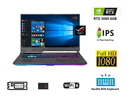 ASUS 2023 New ROG Strix Premium G15 Gaming Laptop: 15.6" FHD 144Hz IPS Display, AMD Gaming 8-Core Ryzen 7-4800HX, 32GB DDR5, 1TB SSD, 6GB GeForce RTX 3060, WiFi-6, Backlit-KYB, USB-C, Win11H, T.F