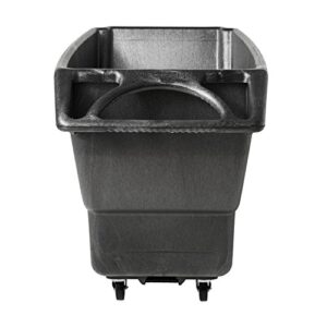 Rubbermaid Commercial Products FG101300BLA Tilt Dump Truck, 1000 lbs 44259 Cubic Yard Heavy Load Capacity with Wheels, Trash Recycling Cart, Black