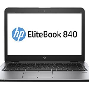 HP Elitebook 840 G4 14in Notebook, Windows, Intel Core i5 2.5 GHz, 8 GB RAM, 256 GB SSD, Silver (1GE41UT#ABA) (Renewed)