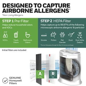 Honeywell HPA104 HEPA Air Purifier for Medium Rooms - Microscopic Airborne Allergen+ Reducer, Cleans Up To 750 Sq Ft in 1 Hour - Wildfire/Smoke, Pollen, Pet Dander, and Dust Air Purifier – White