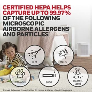 Honeywell HPA104 HEPA Air Purifier for Medium Rooms - Microscopic Airborne Allergen+ Reducer, Cleans Up To 750 Sq Ft in 1 Hour - Wildfire/Smoke, Pollen, Pet Dander, and Dust Air Purifier – White