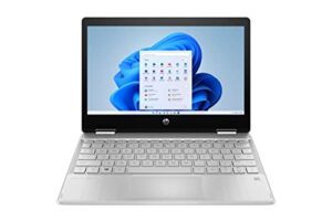 hp – pavilion x360 2-in-1 11.6inch touch-screen laptop – intel pentium silver – 4gb memory – 128gb ssd – natural silver 11-11.99 inches