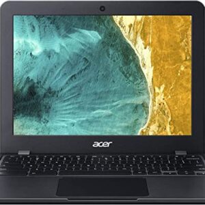 Acer Chromebook 512 12" HD Laptop Computer, Intel Celeron N4020 up to 2.6GHz, 4GB LPDDR4 RAM, 32GB eMMC, 802.11AC WiFi, Bluetooth 5.0, Type-C, Black, Chrome OS, BROAG 3Feet USB Extension Cable