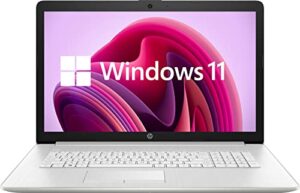 [windows 11 home] newest hp laptop, 17.3” full hd display, 11th generation intel core i3-1115g4 processor, 16gb ram, 512gb ssd, ethernet, webcam, wi-fi, bluetooth, hdmi, silver