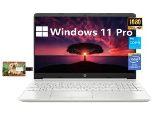 hp 15 business laptop, 15.6″ fhd ips display, 11th gen intel core i3-1115g4, windows 11 pro, 12gb ram, 256gb ssd, wi-fi 5, bluetooth, hdmi, 32gb durlyfish usb card