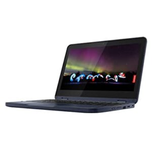 Lenovo 500w Gen 3 11.6" Touchscreen Convertible 2 in 1 Notebook, Intel Celeron N5100 Quad-core, 4GB RAM 64GB Flash Memory, Windows 10 Pro, 82J30001US, microSD Reader, Abyss Blue + ZipnologyCloth- New