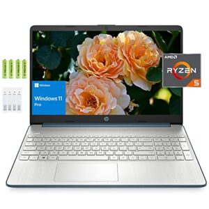 hp [windows 11 pro] 15 15.6″ full hd business laptop, amd 6-core ryzen 5 5500u (beat i7-1160g7), 12gb ram 256gb pcie ssd, fast charge, wi-fi 5, bluetooth 4.2, hdmi, 9.5 hours battery life, w/ battery