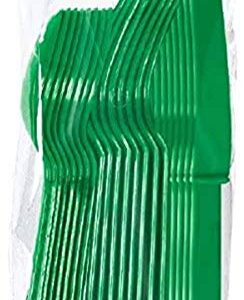 Festive Green Assorted Plastic Cutlery | Pack of 24