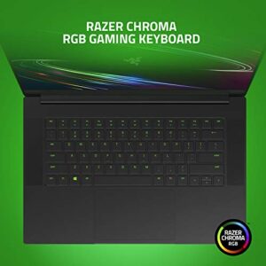 Razer Blade 15 Base Gaming Laptop 2020: Intel Core i7-10750H 6 Core, NVIDIA GeForce RTX 2070 Max-Q, 15.6" FHD 1080p 144Hz, 16GB RAM, 512GB SSD, CNC Aluminum, Chroma RGB Lighting, Thunderbolt 3, Black