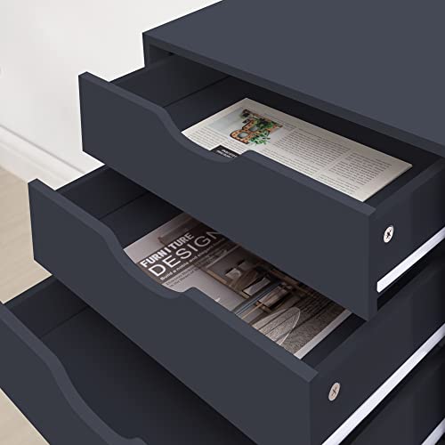 Debbie 7-Drawer Office Storage Cabinet by Naomi Home Black